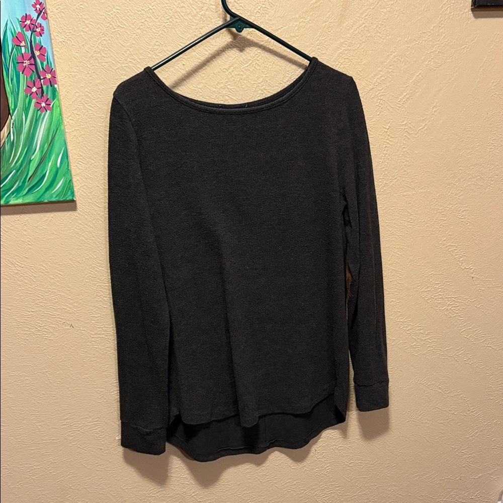 Women's Dark Grey Long Sleeve Top